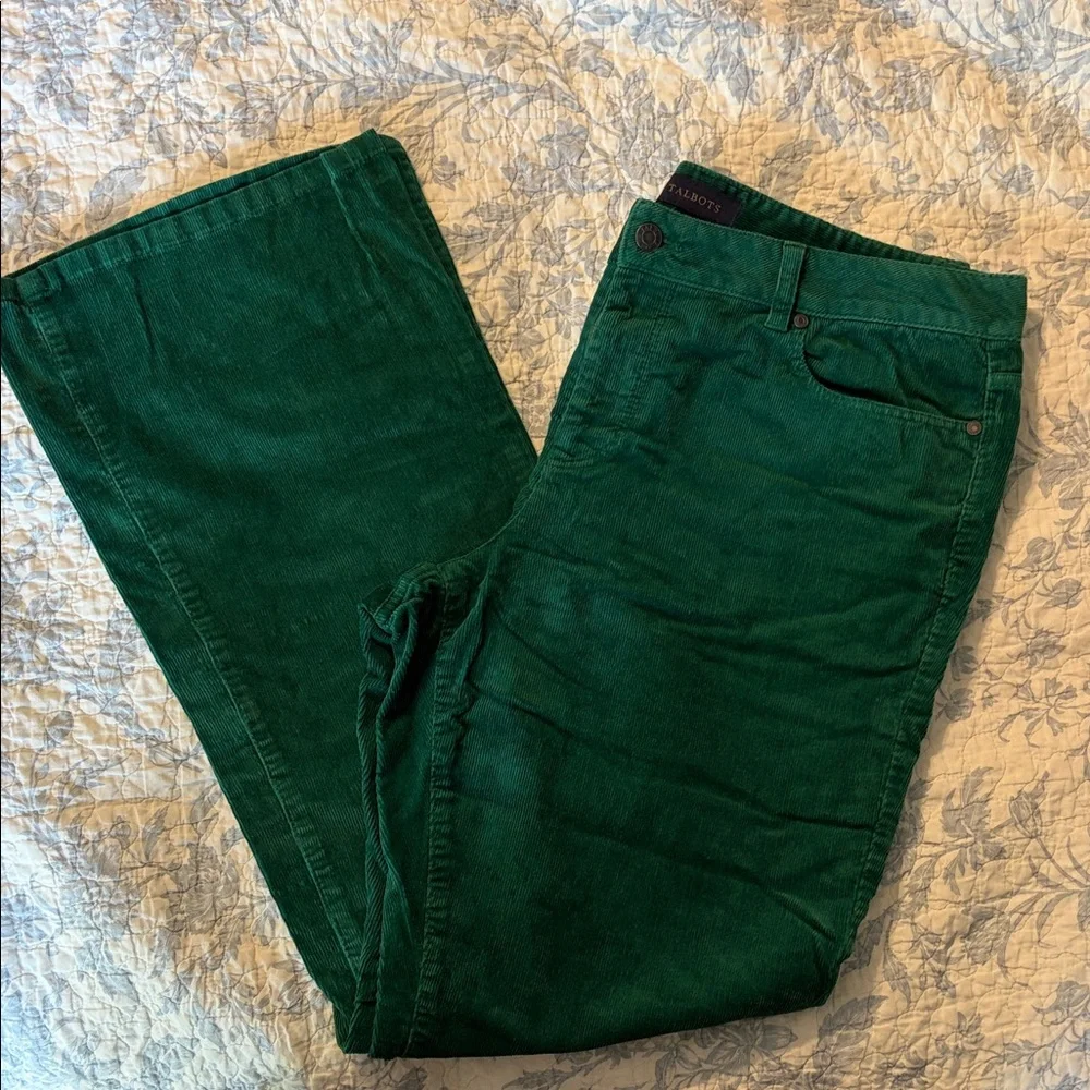 Talbots Green Corduroy Pants - Picture 1 of 5